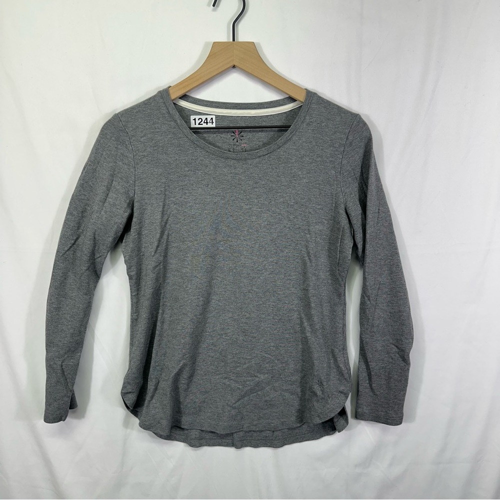 Isaac Mizrahi Live Essentials Gray Long Sleeve Knit Top Women’s Size Small